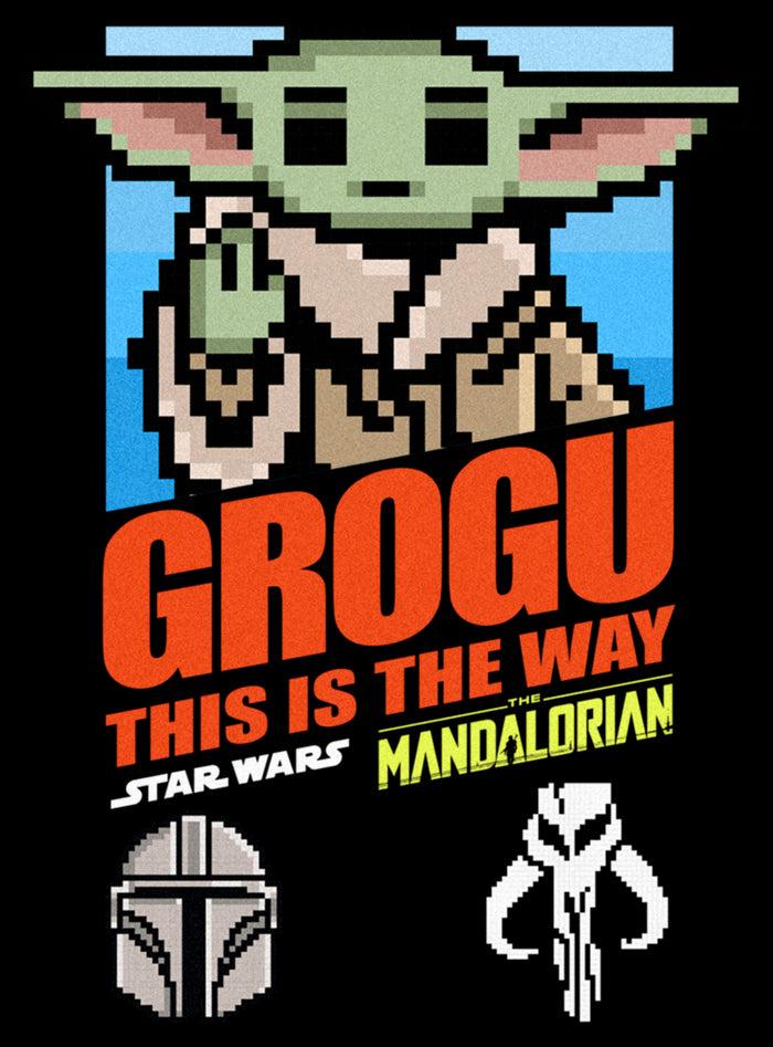 Fifth Sun Men's Star Wars: The Mandalorian Grogu 8-Bit Poster T-Shirt