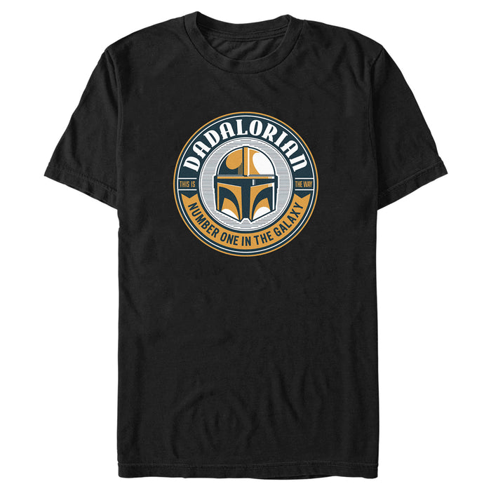 Fifth Sun Men's Star Wars: The Mandalorian Grogu And Din Djarin Dadalorian Banner Sketch T-Shirt