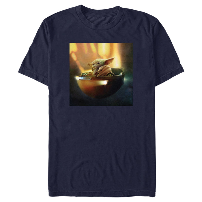 fifth sun Men's Star Wars: The Mandalorian Grogu Bassinet Still T-Shirt