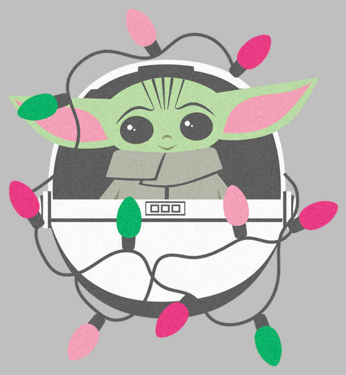Fifth Sun Men's Star Wars: The Mandalorian Grogu Christmas Lights T-Shirt