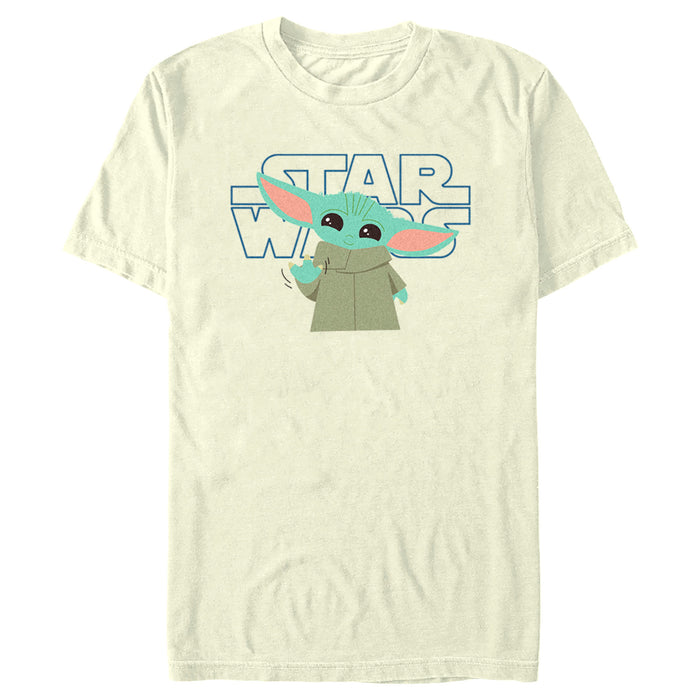 fifth sun Men's Star Wars: The Mandalorian Grogu Classic Logo T-Shirt