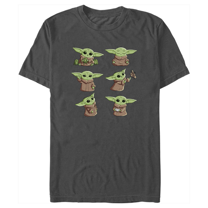 fifth sun Men's Star Wars: The Mandalorian Grogu Cute Poses T-Shirt