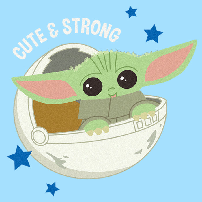 Fifth Sun Men's Star Wars: The Mandalorian Grogu Cute & Strong Stars T-Shirt