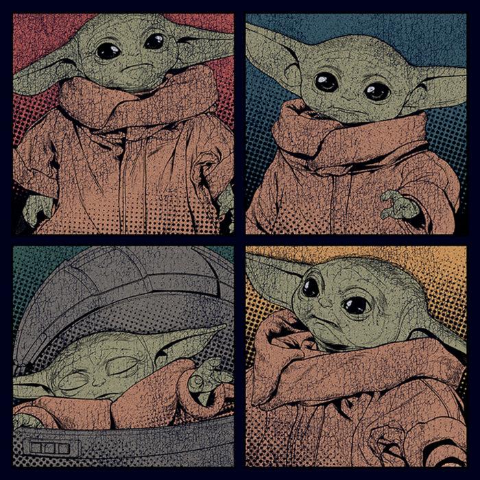 Fifth Sun Men's Star Wars: The Mandalorian Grogu Distressed Emotion Boxes T-Shirt