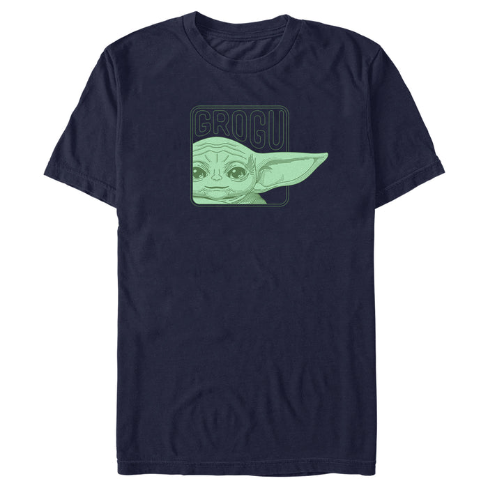 fifth sun Men's Star Wars: The Mandalorian Grogu Ear Logo T-Shirt