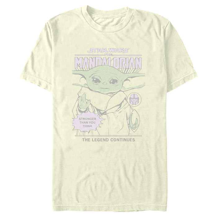 fifth sun Men's Star Wars: The Mandalorian Grogu Faded Poster T-Shirt