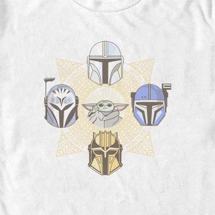 Fifth Sun Men's Star Wars: The Mandalorian Grogu Helmets T-Shirt