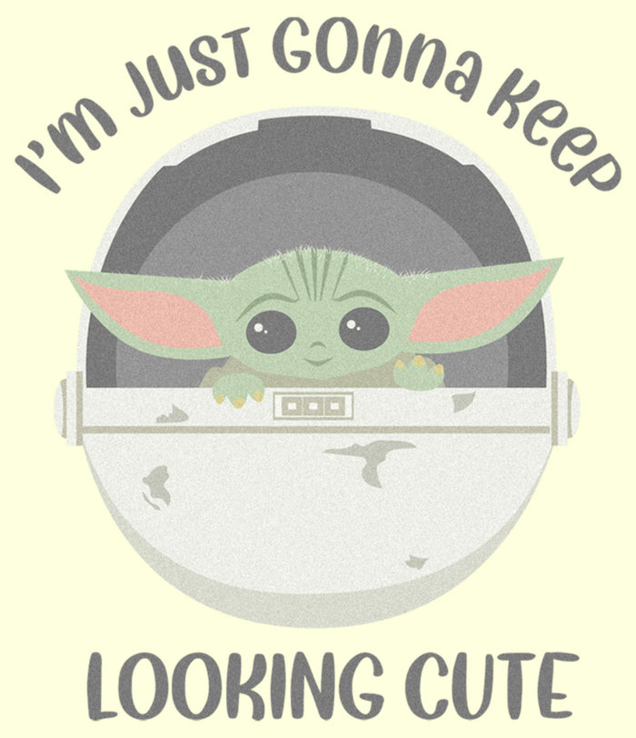 Fifth Sun Men's Star Wars: The Mandalorian Grogu I'm Just Gonna Keep Looking Cute T-Shirt