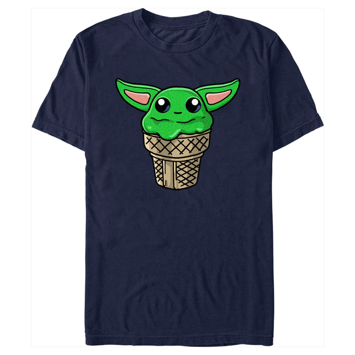 fifth sun Men's Star Wars: The Mandalorian Grogu Ice Cream Cone T-Shirt
