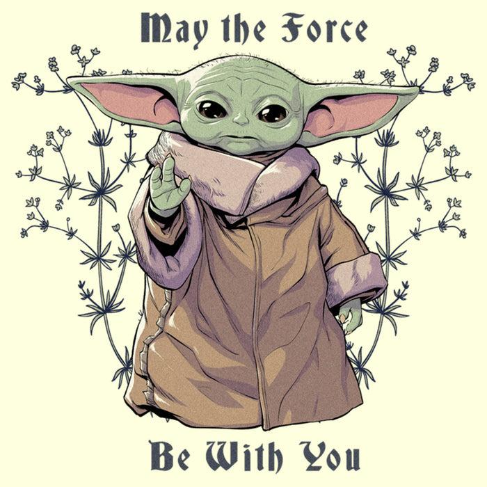Fifth Sun Men's Star Wars: The Mandalorian Grogu May The Force Be With You Wildflowers T-Shirt