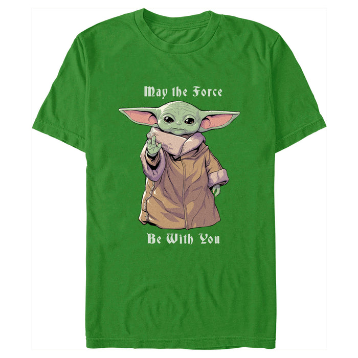 fifth sun Men's Star Wars: The Mandalorian Grogu May the Force be With You T-Shirt