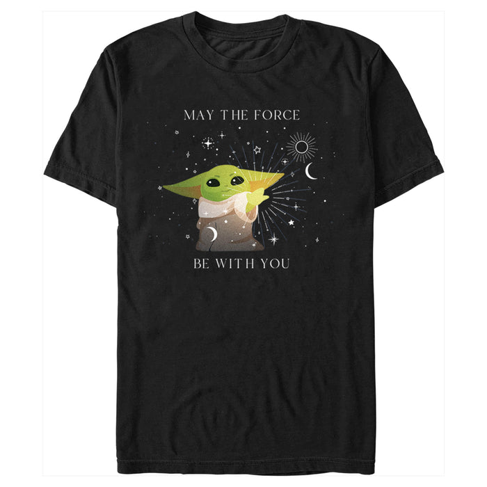 fifth sun Men's Star Wars: The Mandalorian Grogu May the Force be With You Celestial T-Shirt