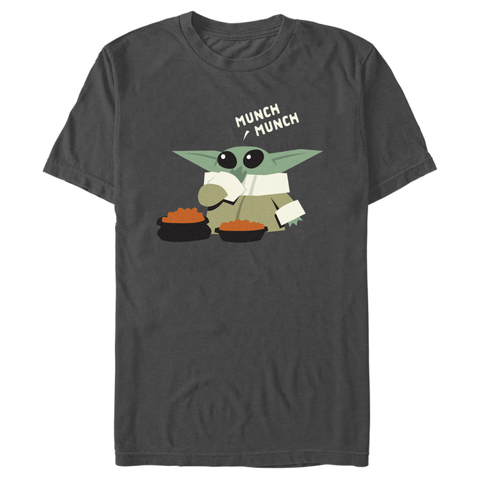 fifth sun Men's Star Wars: The Mandalorian Grogu Munch Munch T-Shirt