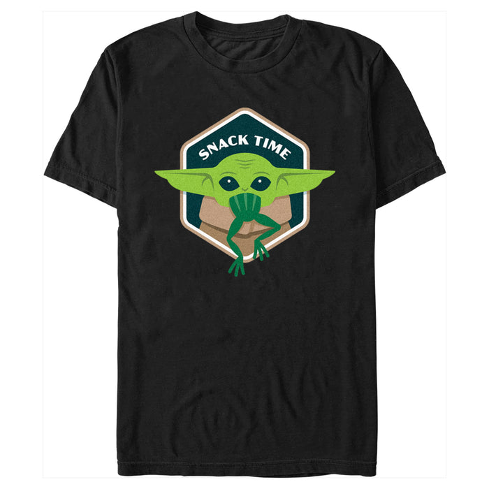 fifth sun Men's Star Wars: The Mandalorian Grogu Snack Time Frog T-Shirt
