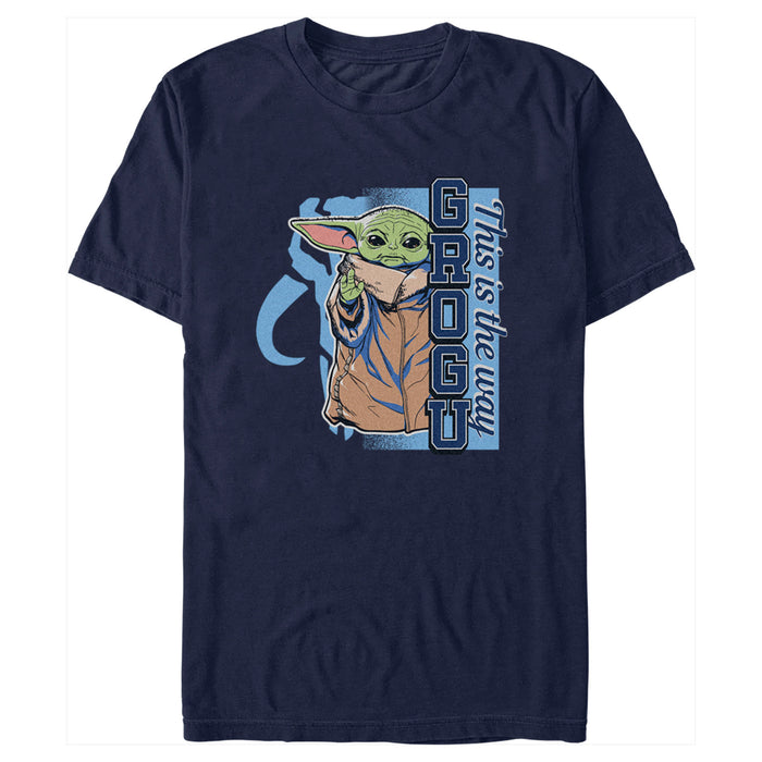 fifth sun Men's Star Wars: The Mandalorian Grogu This is the Way Poster T-Shirt