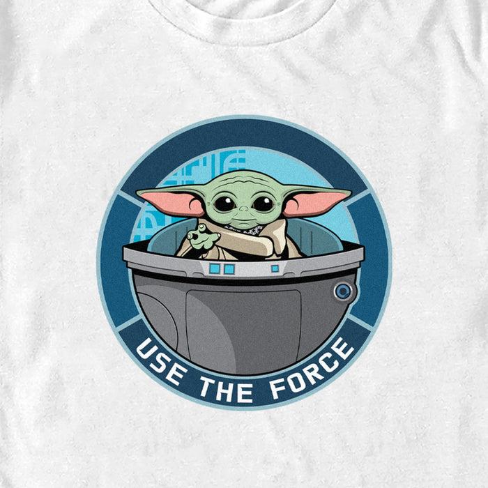 Fifth Sun Men's Star Wars: The Mandalorian Grogu Use The Force Badge T-Shirt