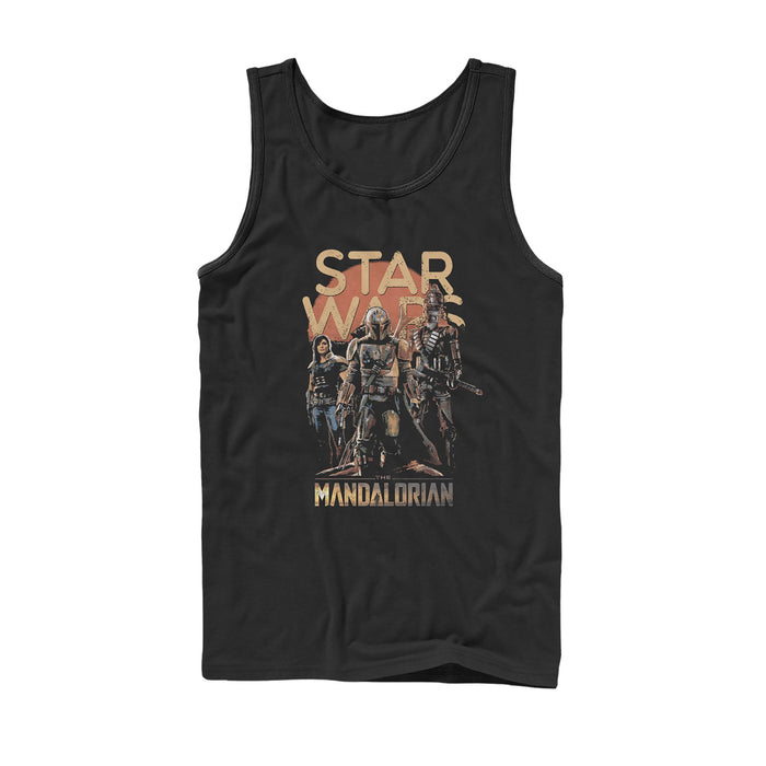fifth sun Men's Star Wars: The Mandalorian Grunge Character Tank Top