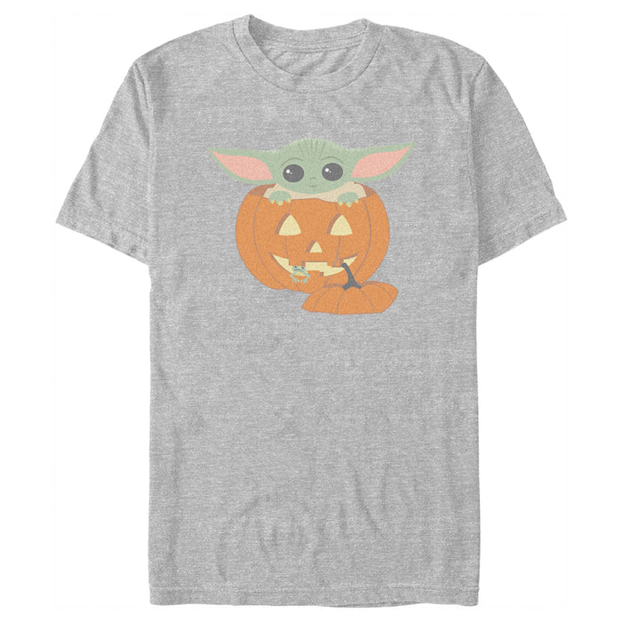 fifth sun Men's Star Wars: The Mandalorian Halloween Grogu Jack-O'-Lantern T-Shirt
