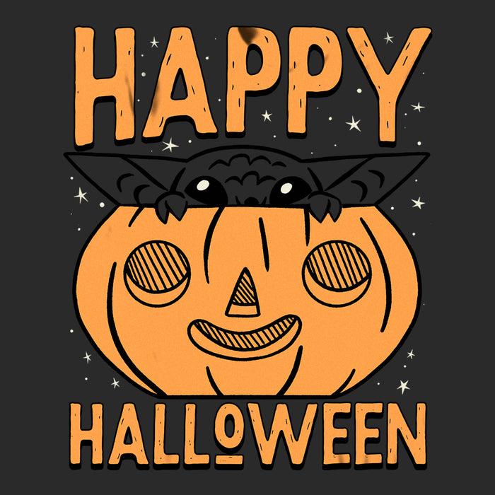 Fifth Sun Men's Star Wars: The Mandalorian Halloween Grogu Pumpkin Peek T-Shirt