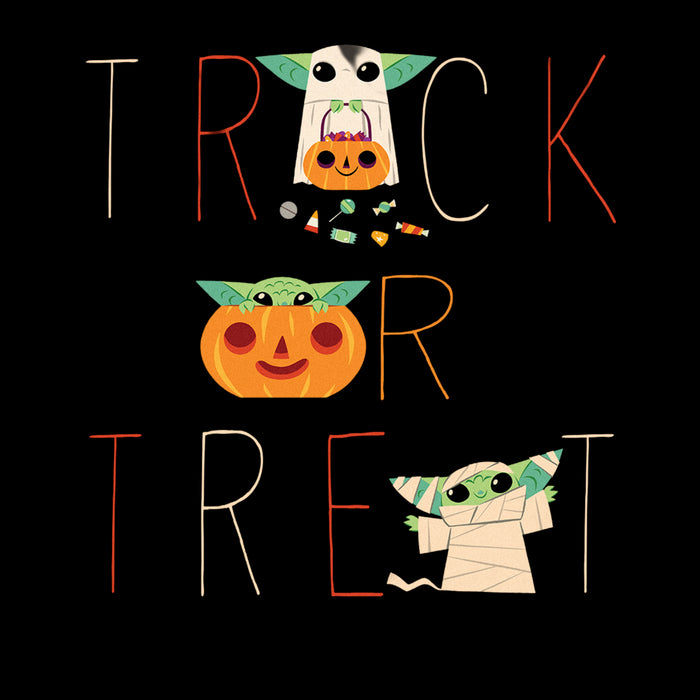 Fifth Sun Men's Star Wars: The Mandalorian Halloween Grogu Trick Or Treat T-Shirt