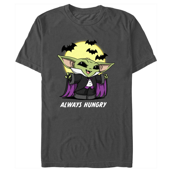 fifth sun Men's Star Wars: The Mandalorian Halloween Grogu Vampire Costume Always Hungry T-Shirt