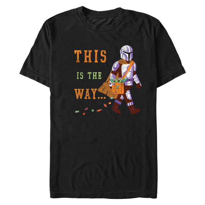 fifth sun Men's Star Wars: The Mandalorian Halloween This is the Way Treats T-Shirt