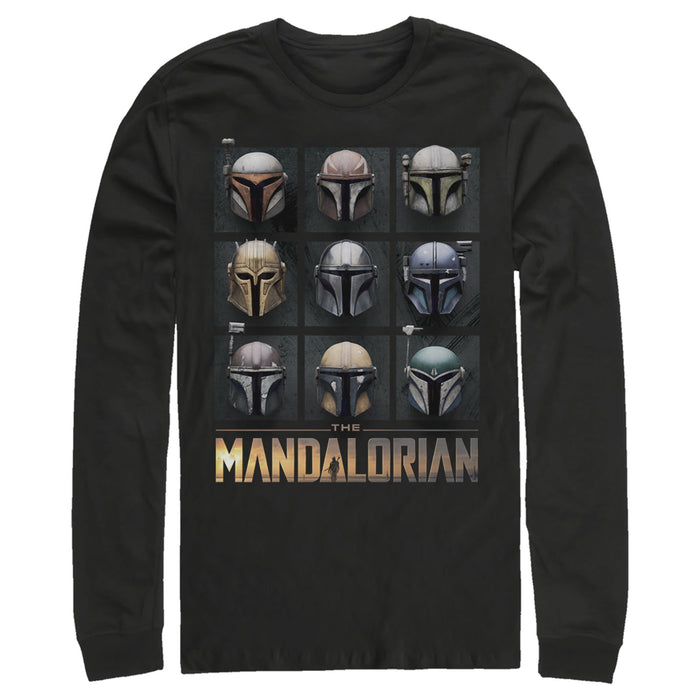 fifth sun Men's Star Wars: The Mandalorian Helmet Box Up Long Sleeve Shirt