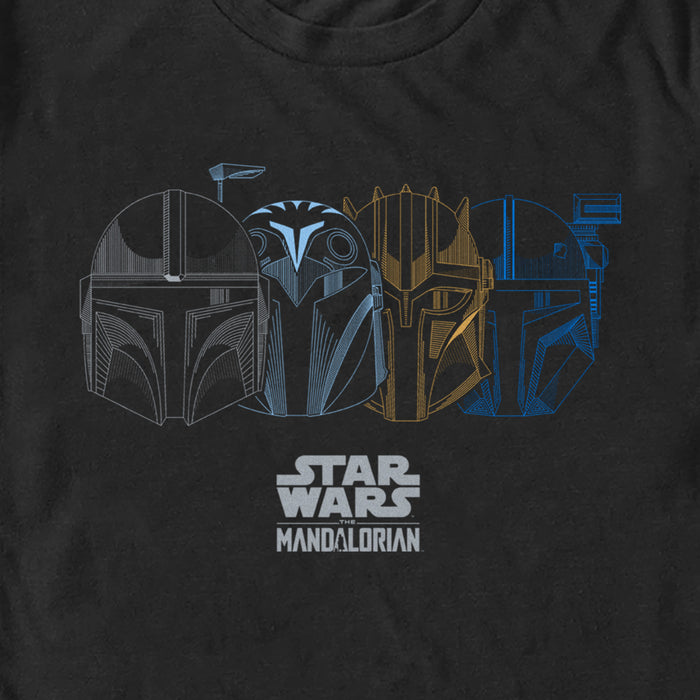 Fifth Sun Men's Star Wars: The Mandalorian Helmets Sketch T-Shirt