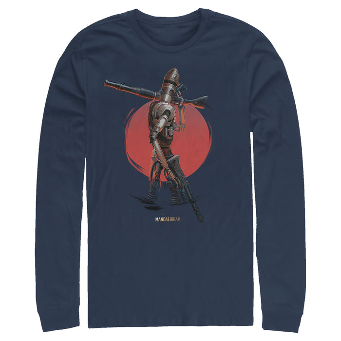 fifth sun Men's Star Wars: The Mandalorian IG-11 Dusty Sunset Long Sleeve Shirt
