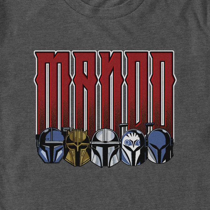 Fifth Sun Men's Star Wars: The Mandalorian Mando Helmet Line T-Shirt