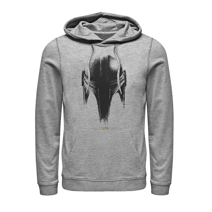 fifth sun Men's Star Wars: The Mandalorian Metallic Helmet Pull Over Hoodie