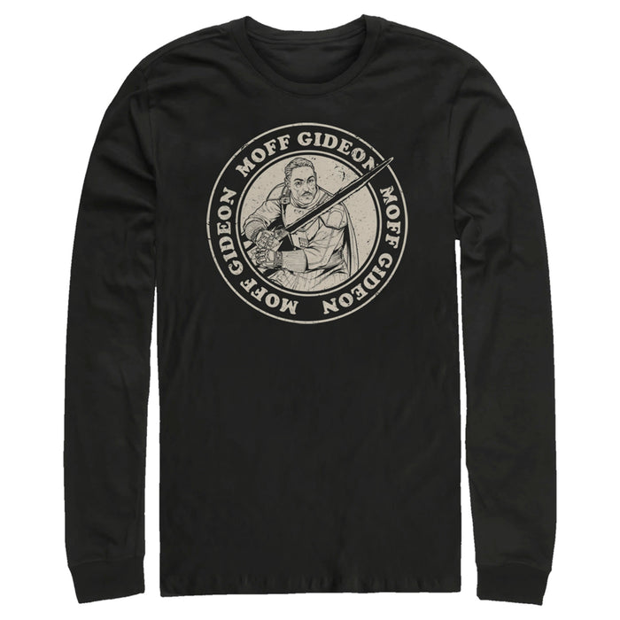 fifth sun Men's Star Wars: The Mandalorian Moff Gideon Seal Long Sleeve Shirt