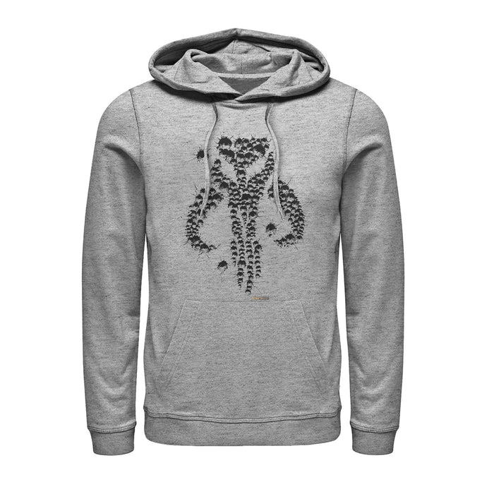 fifth sun Men's Star Wars: The Mandalorian Mythosaur Bullet Hole Pull Over Hoodie