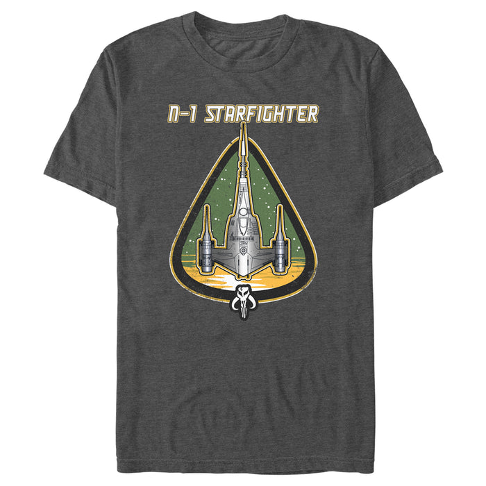 fifth sun Men's Star Wars: The Mandalorian N-1 Starfighter Logo T-Shirt