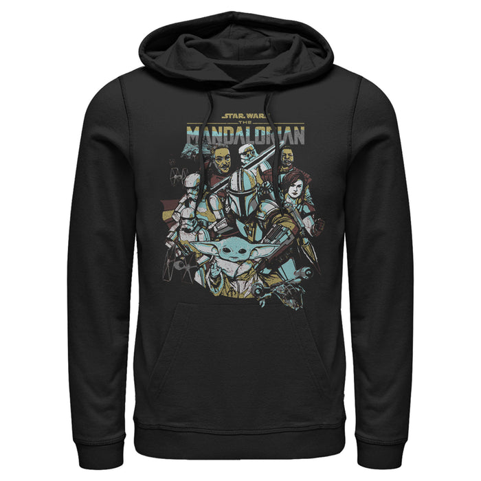fifth sun Men's Star Wars: The Mandalorian Protect The Child Pull Over Hoodie
