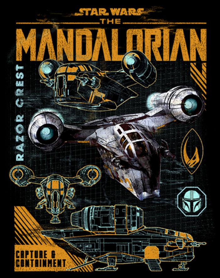 Fifth Sun Men's Star Wars: The Mandalorian Razor Crest Capture And Containment Pull Over Hoodie