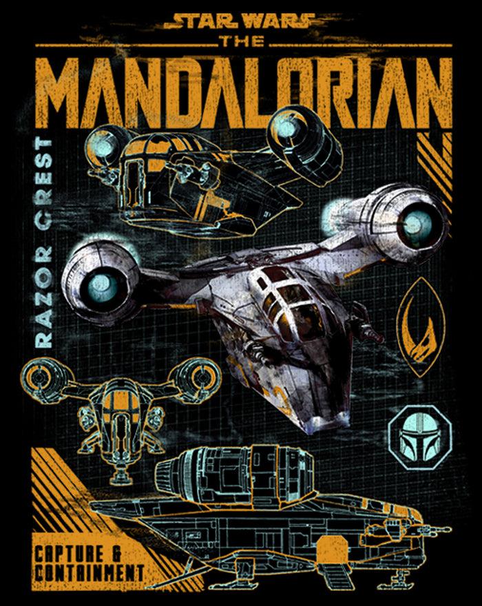 Fifth Sun Men's Star Wars: The Mandalorian Razor Crest Capture And Containment Sweatshirt