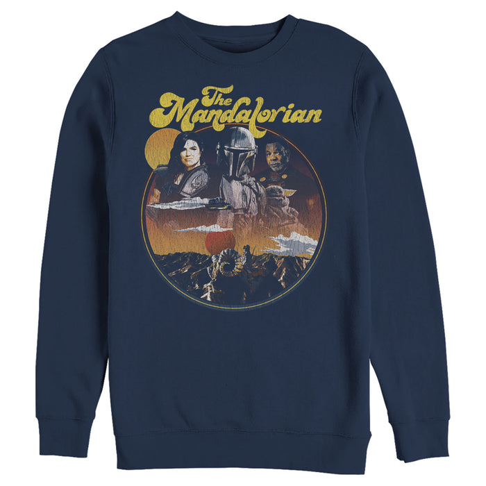 fifth sun Men's Star Wars: The Mandalorian Razor Crest Crew Sweatshirt