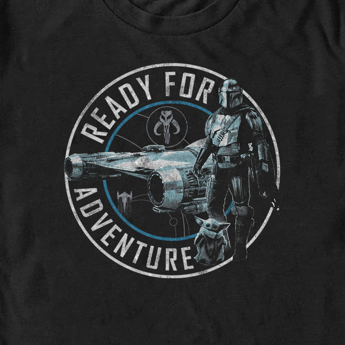 Fifth Sun Men's Star Wars: The Mandalorian Ready For Adventure Badge T-Shirt