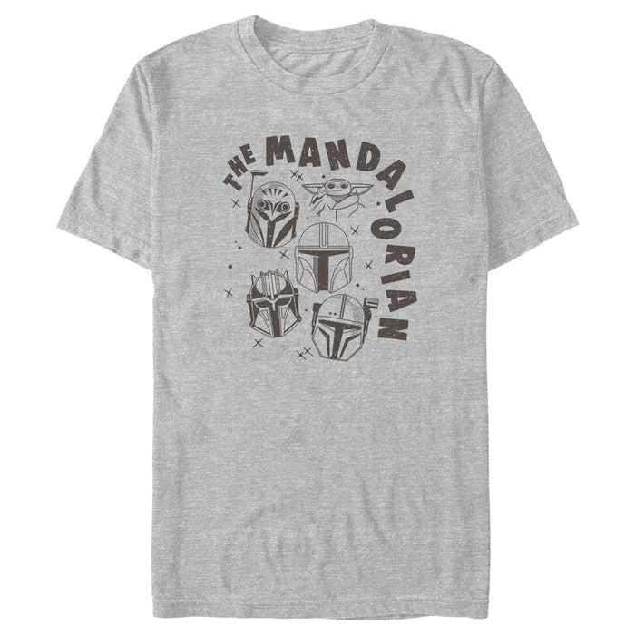 fifth sun Men's Star Wars: The Mandalorian Retro Sketch T-Shirt