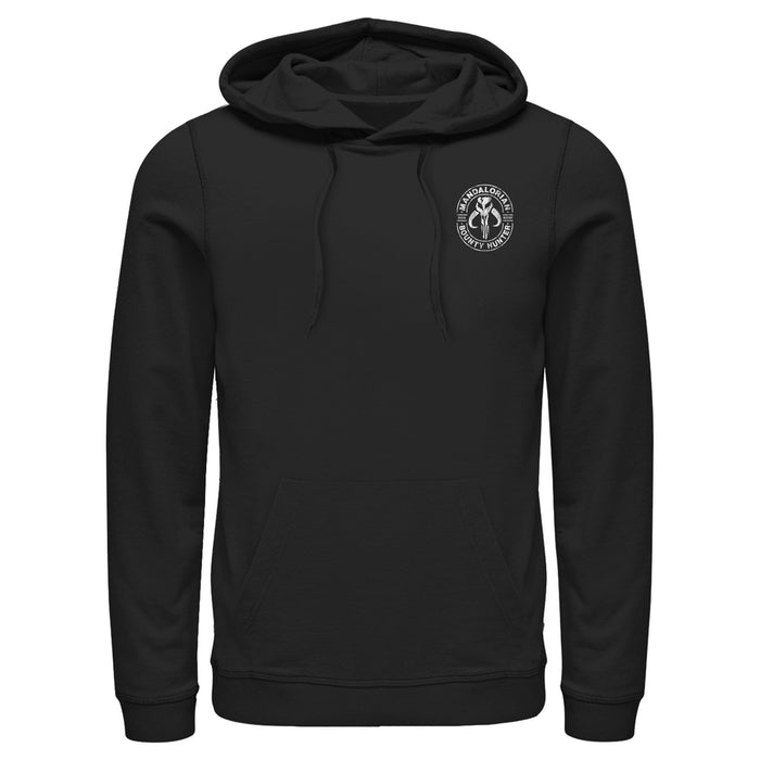 fifth sun Men's Star Wars: The Mandalorian Seek & Destroy Stamp Badge Pull Over Hoodie