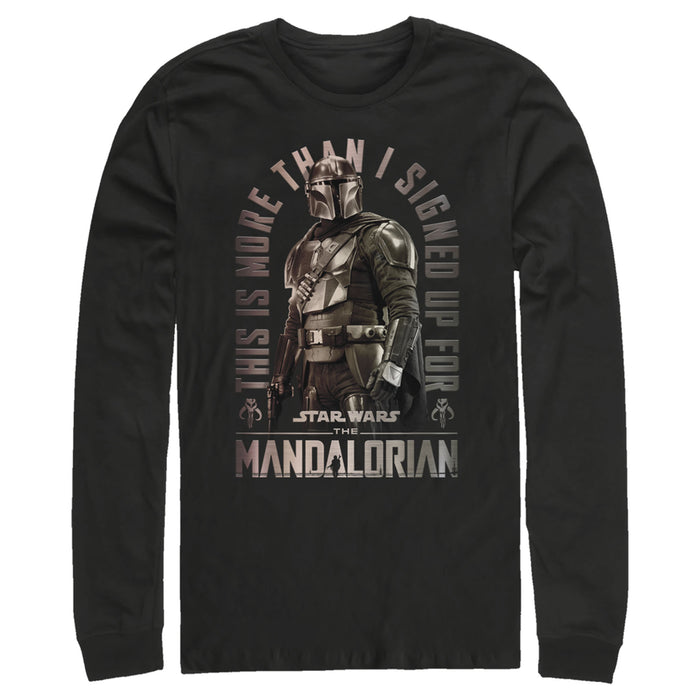 fifth sun Men's Star Wars: The Mandalorian Shining Mando Long Sleeve Shirt