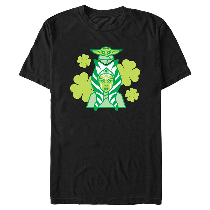 fifth sun Men's Star Wars: The Mandalorian St. Patrick's Day Ahsoka Tano and Grogu T-Shirt