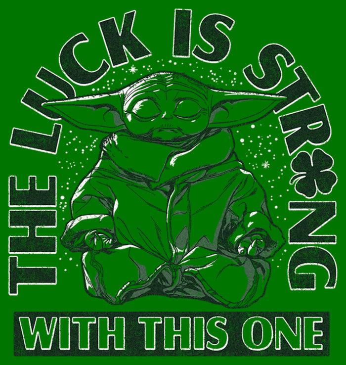 Fifth Sun Men's Star Wars: The Mandalorian St. Patrick's Day Grogu The Luck Is Strong With This One T-Shirt
