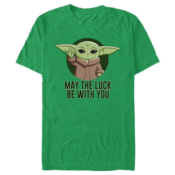 Fifth Sun Men's Star Wars: The Mandalorian St. Patrick's Day Grogu May The Luck Be With You T-Shirt