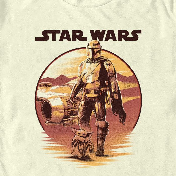 Fifth Sun Men's Star Wars: The Mandalorian Sunset Poster T-Shirt