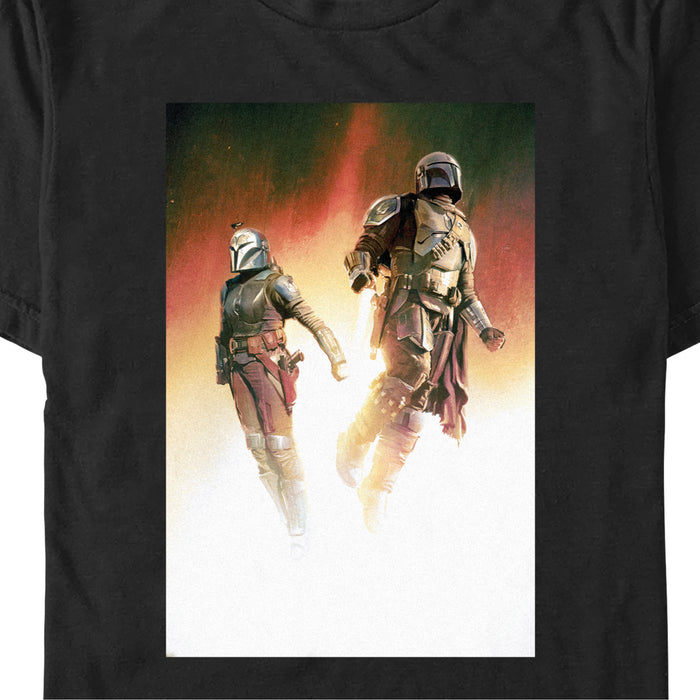 Fifth Sun Men's Star Wars: The Mandalorian Take Flight Poster T-Shirt