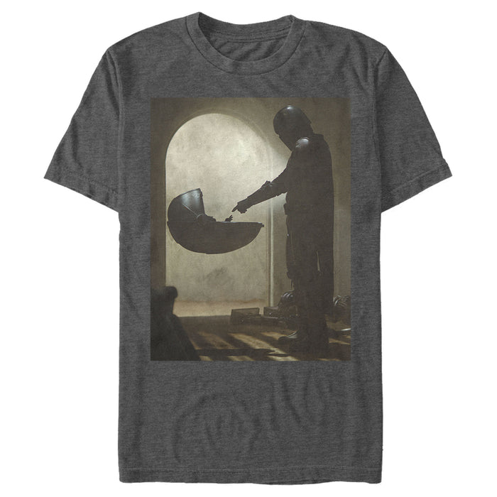 Fifth Sun Men's Star Wars: The Mandalorian The Child And Bounty Hunter Portrait Scene T-Shirt
