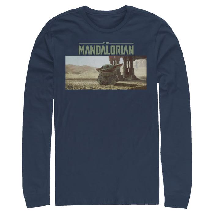 fifth sun Men's Star Wars: The Mandalorian The Child Desert Walking Long Sleeve Shirt