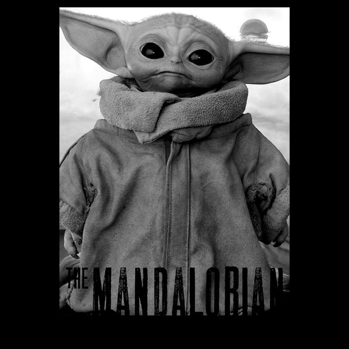 Fifth Sun Men's Star Wars: The Mandalorian The Child Gray Grayscale Pose Sweatshirt